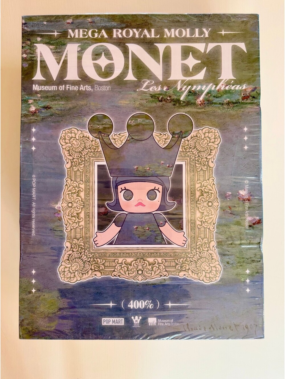 MEGA ROYAL MOLLY 400% Monet-Les Nymphéas POP MART (USA) New Open Box - Picture 3 of 9